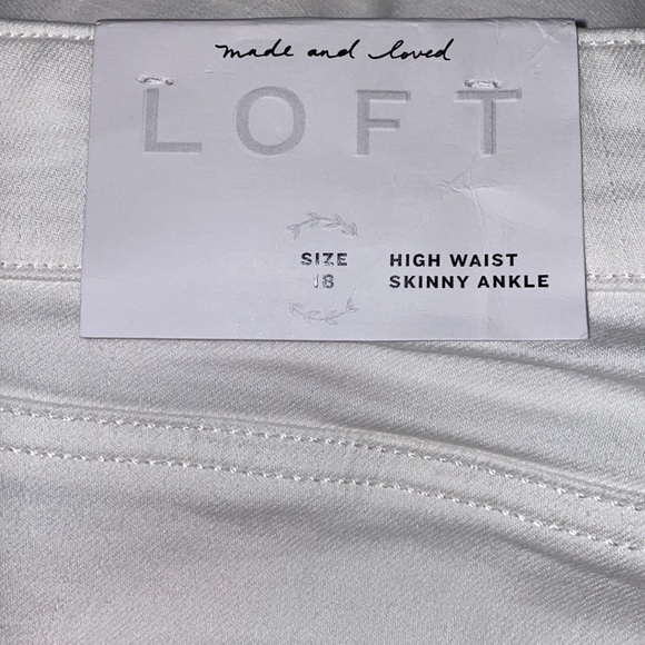 LOFT Plus High Waist Skinny Jeans in White, NWT - Picture 14 of 14
